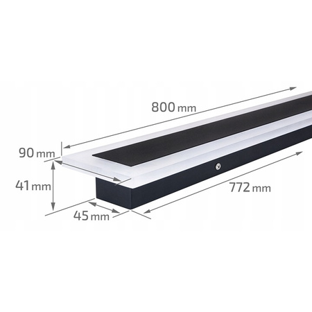Zahradní lampa LED nástěnná lampa DURANGO 24W 80cm IP65 4500K