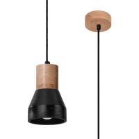 LED závěsné stropní svítidlo QUBIC E27 černé SOLLUX