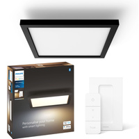 Povrchový LED panel Aurelle Black 19W CCT 30cm PHILIPS HUE Bluetooth + stmívač