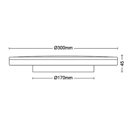 Plafond LED lampa pro povrchovou montáž OZZIET 18W 4000K 30cm bílá kulatá PHILIPS