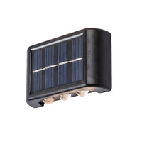 LED solární zahradní lampa Elevační nástěnná lampa KORANA 1.2W 3000K IP44 Up-Down Černá RABALUX