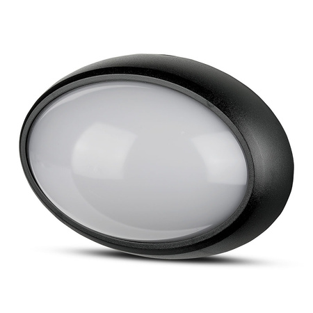 Stropní svítidlo LED Plafond 12W 6400K 840lm IP54 Oval Black VT-8010 V-TAC