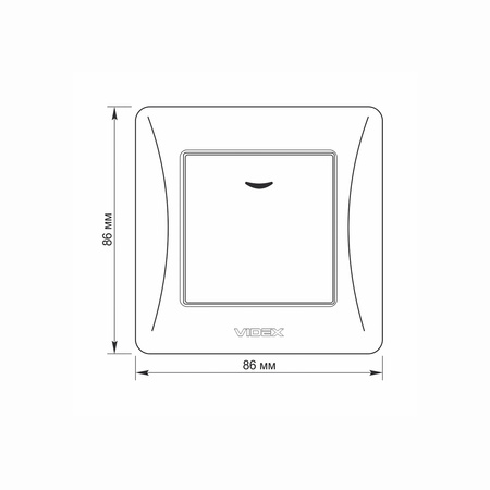 Jednopólový vypínač Osvětlený 10A Povrchová montáž BINERA VIDEX Bílá