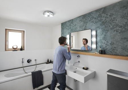 LED koupelnové zrcadlové svítidlo ORBIS Kulaté 18W 1800lm Teplá bílá-Studená bílá 48cm SMART+ WiFi LEDVANCE