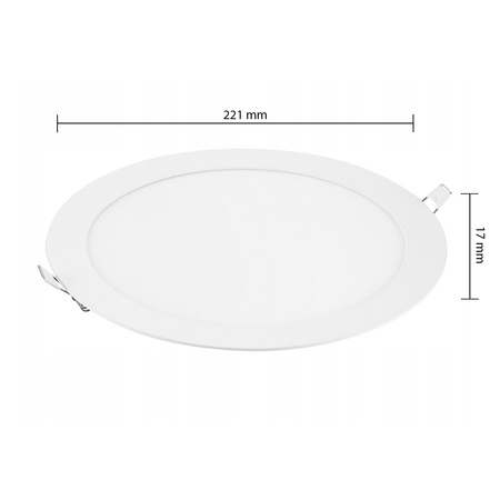 LED stropní vestavné svítidlo kulaté bílé 18W 1440lm 6500K