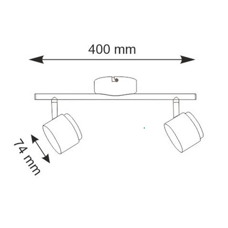 Stropní a nástěnné svítidlo s LED páskem 8.4W KUBIK 2 Black 3000K GOLDLUX (Polux)