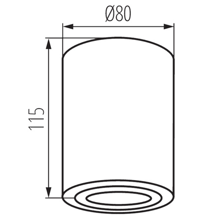 LED bodové svítidlo pro povrchovou montáž nastavitelné GU10 kulaté bílé Bord Kanlux