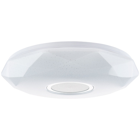 LED stropní koupelnový plafón 24W 3000-6500K White Round Diamond 39cm + dálkové ovládání