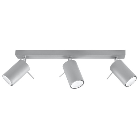 Svítidlo pro povrchovou montáž RING 3L 3xGU10 Reflektor halogenový pohyblivý Minimalistická šedá SOLLUX
