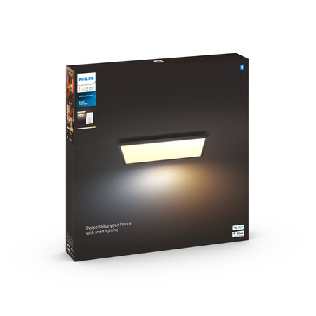 LED panel pro povrchovou montáž Aurelle Black 39W CCT 60cm PHILIPS HUE Bluetooth + stmívač