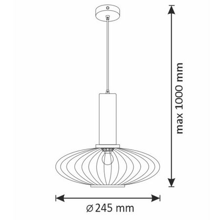 NORFOLK E27 převislá stropní lampa zelená GOLDLUX (Polux)