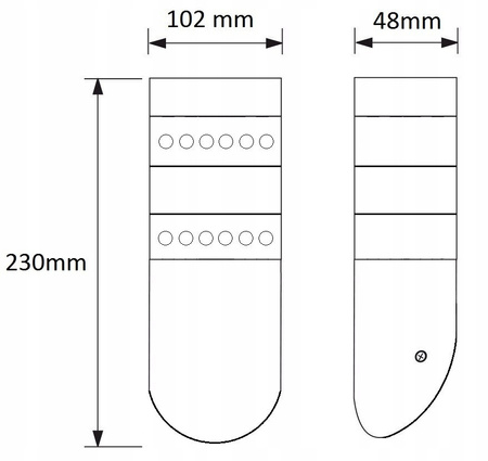 Zahradní lampa Nástěnná lampa MALTA LED 2.4W Diagonální Chrome Volteno