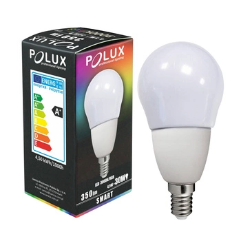 E14 G55 LED žárovka 4.5W 330lm 3000K Teplá bílá RGB 220° GOLDLUX (Polux)
