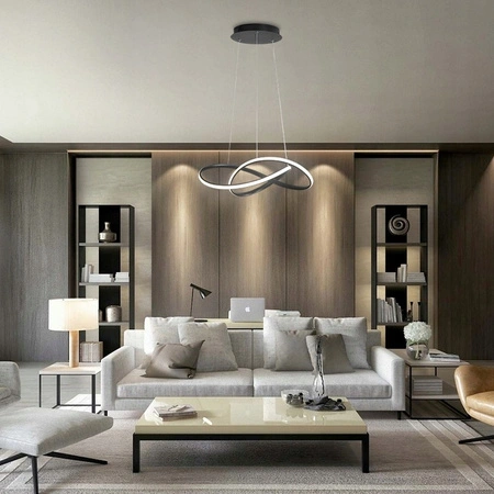 LED stropní závěsné světlo 30W 2300lm 4000K neutrální černá matná Tavi Masterled