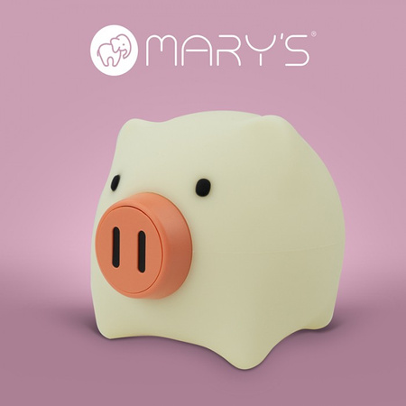 Dětské LED 2,4W 1800-6500K Variabilní CCT USB dobíjecí 900mAh bílé noční světlo MARY'S PIG