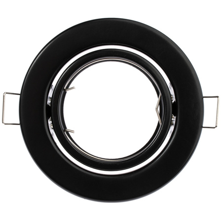 Halogenová Podhledové svítidlo GU10, MR16 Nastavitelná Kulatá Černá Plech LUMILED