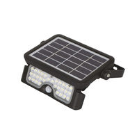 LED solární venkovní zahradní reflektor 5W 500lm 4000lm neutrální 90° se senzorem pohybu a soumraku IP65 černý Mhc Kobi