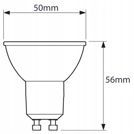 10x Žárovka LED GU10, 6W = 50W 580lm 4000K Neutrální bílá Nastavitelná 24° 36° 60° LUMILED