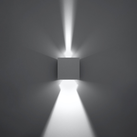 Exteriérové povrchové svítidlo LUCA LED 6W 3000K IP54 Nástěnné svítidlo horní/spodní kostka bílá SOLLUX