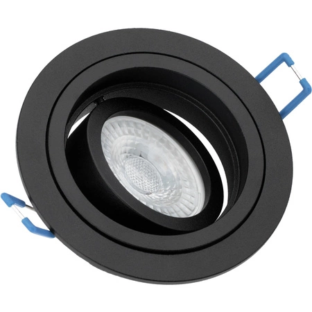 Halogenová Podhledové svítidlo GU10, MR16 Nastavitelná Kulatá Černá CASSIO LUMILED