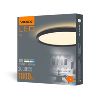 Plafond LED stropní svítidlo pro povrchovou montáž 18W 2000lm 4000K neutrální černá Videx