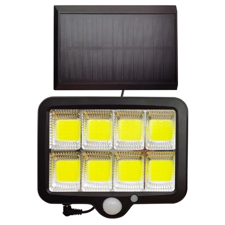 Solární LED Reflektor s Duskovým Senzorem IP44 180lm 6000K + Dálkový Ovladač