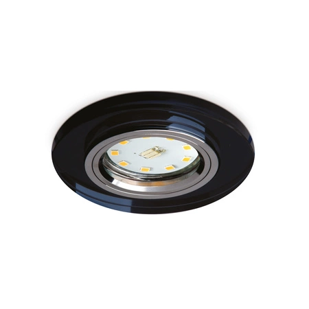 Zapuštěné halogenové bodové svítidlo GU10 černé kulaté Kobi