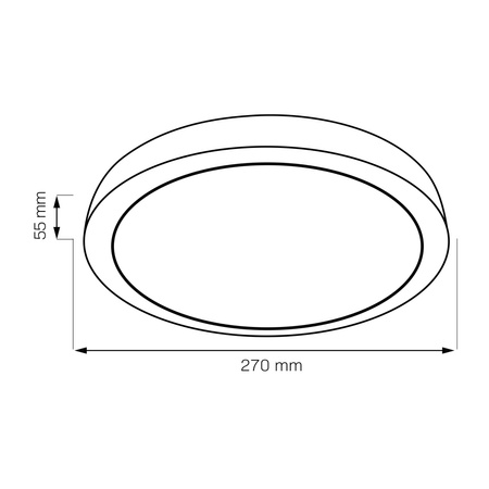 Plafond LED stropní svítidlo 12W 1400lm 4000K neutrální 120° bílá hnědá IP44 Janusz Sanico Goldlux