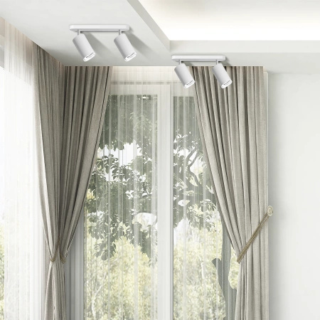 Nástěnné a stropní bodové svítidlo 2x GU10 bílé IP44 TURYN Sanico Goldlux