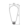 LED žárovka E27 Edison ST64 4W 250lm 1800K teplá bílá Amber XLED Filament Kanlux