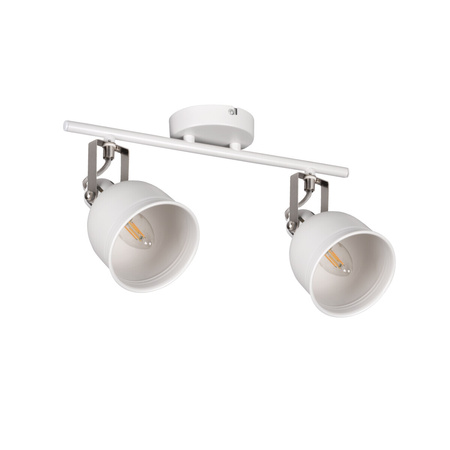 Stropní svítidlo LED E14 s reflektorem nastavitelné kulaté bílé stříbrné Derato Kanlux