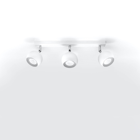 Svítidlo pro povrchovou montáž OCULARE 3L 3xGU10 Reflektor halogenový pohyblivý Minimalistický bílý SOLLUX