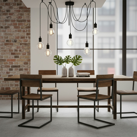 6x E27 Závěsná stropní lampa, Pavouk ARANE LUMILED