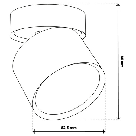 Povrchové svítidlo HALOGEN NUBIO Tuba Gx53 LED Spot Nástěnné svítidlo Cylinder LUMILED