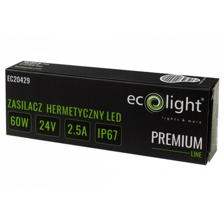 LED napájecí zdroj IP67 60W 24V Premium Ecolight