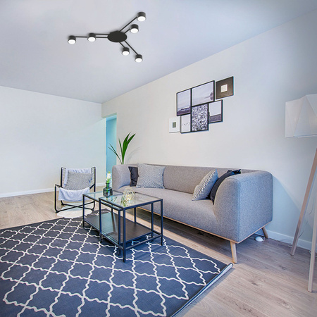 Stropní lustr 6x GX53 LED černý Moderní Videx