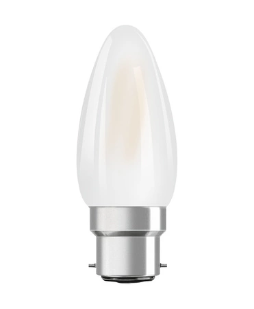 LED žárovka B35 svíčka B22d 4W = 40W 470lm 2700K teplá bílá 300° Retrofit Filament CLASSIC Osram