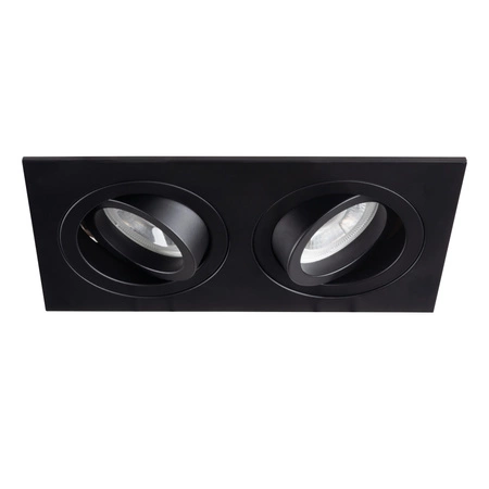 LED GU5.3 Obdélníkové černé bodové svítidlo Seidy Kanlux pro zápustnou montáž