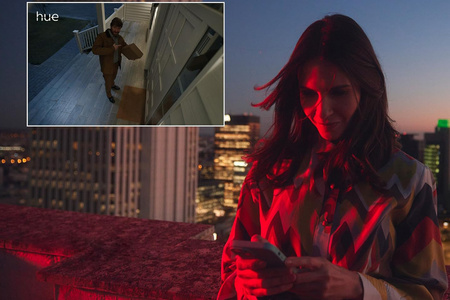 Venkovní kamera Bezpečné bezdrátové bílé noční vidění IP65 PHILIPS HUE WIFI Zigbee