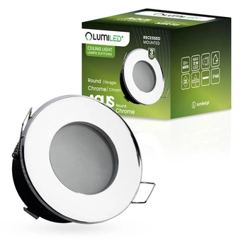 Halogenová Osvětlení Podhledová Koupelnová Hermetická GU10, IP44 Stálá Chrom AQUS LUMILED