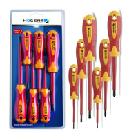 Sada 6x elektrických plochých šroubováků s izolací 1000V Hoegert Technik