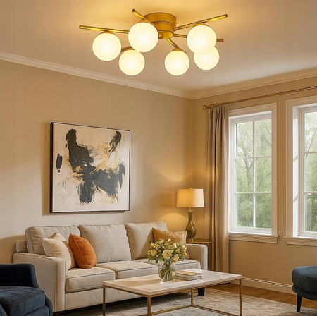 Lustr Stropní závěsné světlo Dekorativní 6x G9 Gold Bali Masterled