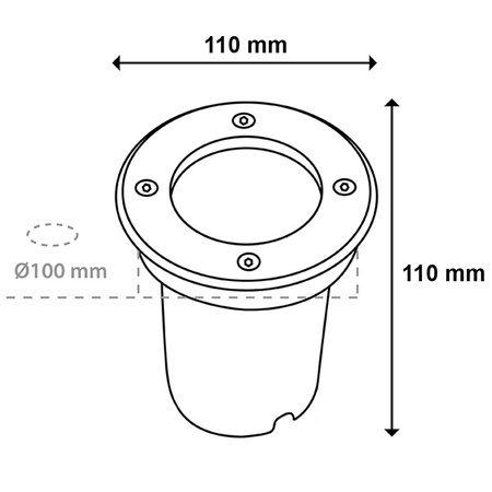 Kulaté zahradní svítidlo LED GU10 IP66 IK09
