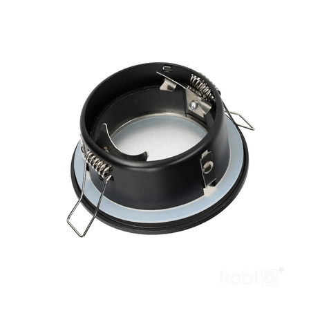 Zapuštěné halogenové bodové svítidlo GU10 černé kulaté Kobi