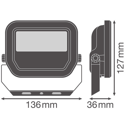 LED reflektor 8W 1200lm 6500K IP66 černý LEDVANCE reflektor