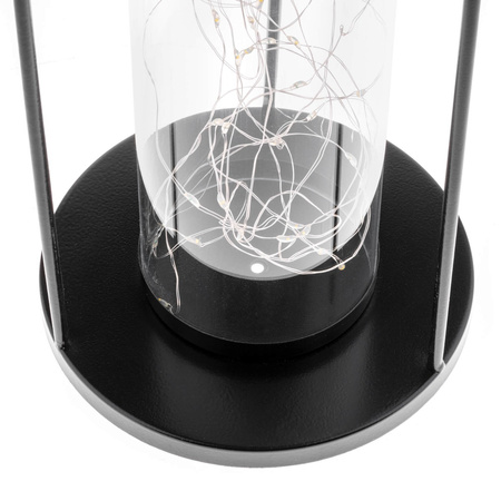 LED solární lampa Venkovní zahradní stojací závěsná lucerna 3000K IP44 46cm soumrakový senzor