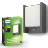 ARBOR IR myGarden LED zahradní nástěnná lampa 6W 2700K IP44 s pohybovým senzorem obdélníková antracitová PHILIPS