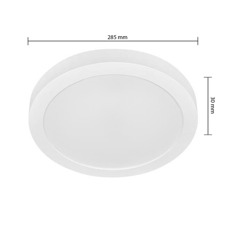 LED panel Stropní svítidlo 24W 1920lm 4000K Neutrální 120° Povrchová montáž Kulaté bílé Bingo Masterled