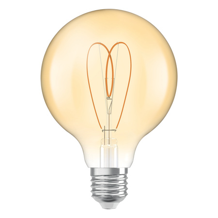 Dekorativní LED žárovka G95 Sphere E27 8W = 60W 806lm 2200K Warm CRI90 300° Amber Dimmable Vintage 1906 Osram
