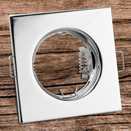 Halogenové svítidlo pod omítku Pevné čtvercové svítidlo PAVO Chrome Sheet MR16 GU10 LUMILED